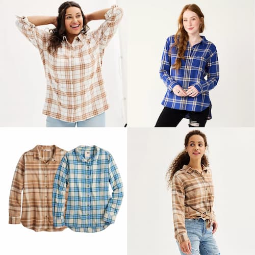 Juniors Flannel Shirts at Kohl