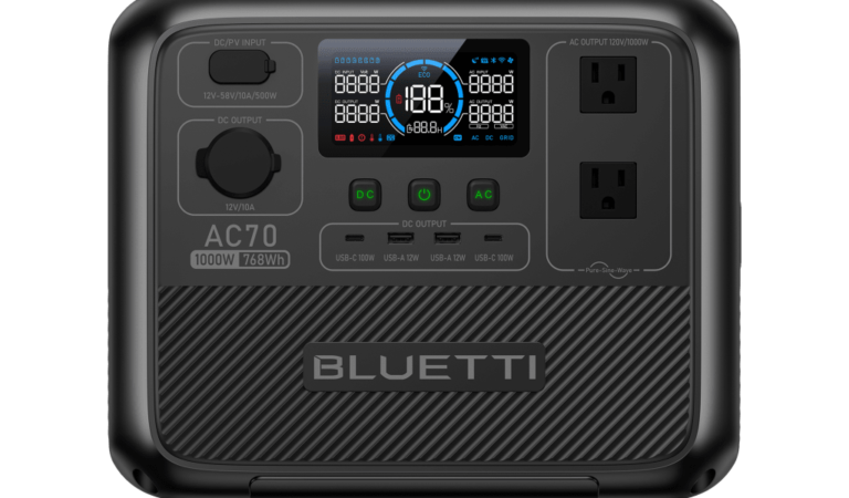 Bluetti AC70 1,000W Portable Power Station for $479 + free shipping