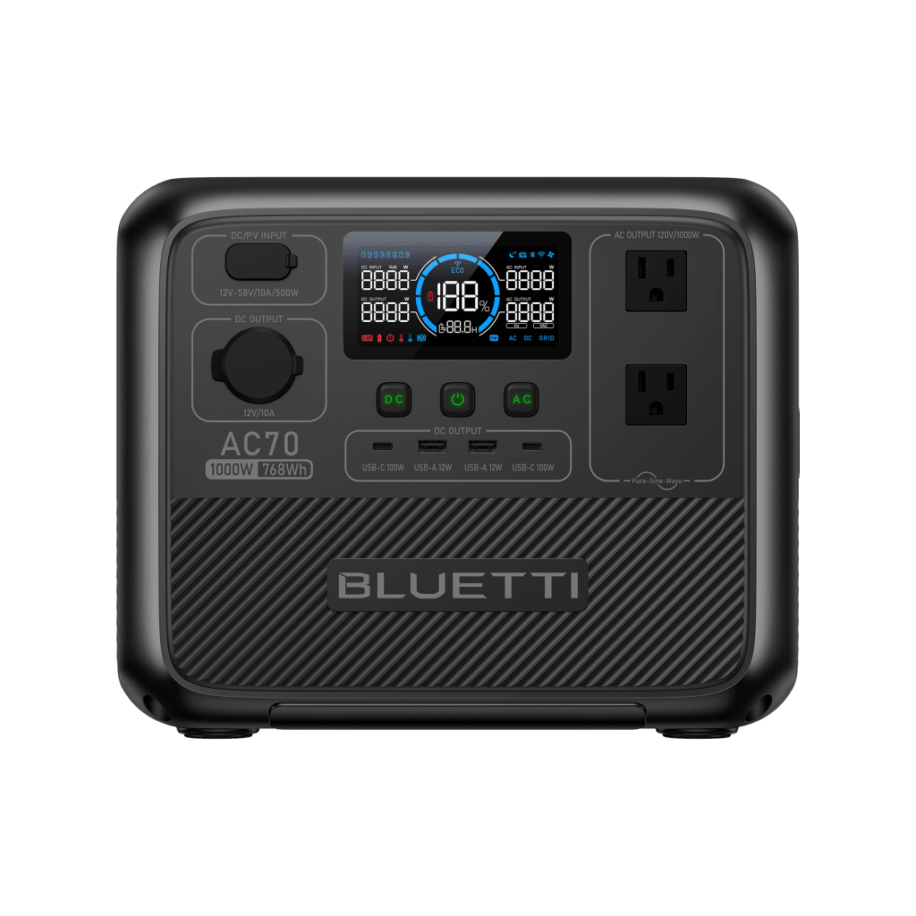 Bluetti AC70 1,000W Portable Power Station for $479 + free shipping