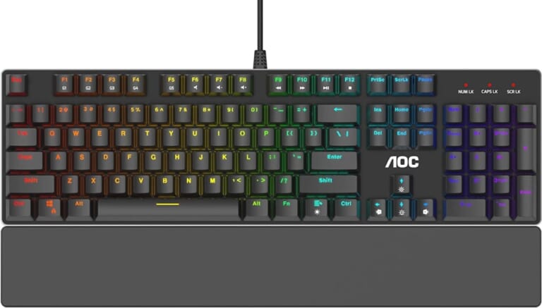 AOC Gaming Full RGB Wired Mechanical Keyboard for $20 + free shipping w/ $35