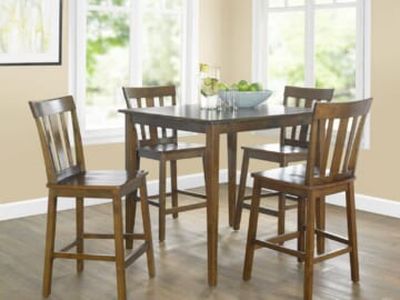Mainstays Mission 5-Piece Counter-Height Dining Set for $175 + free shipping