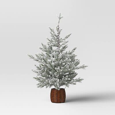 Wondershop 40" Pre-lit LED Flocked Balsam Fir Mini Artificial Christmas Tree for $28 + free shipping