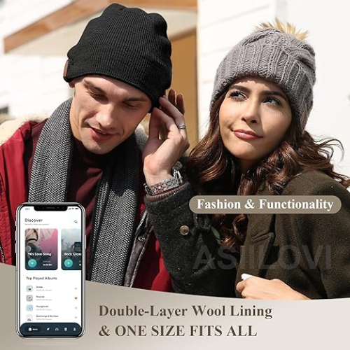 Stay warm and connected with Double-Layer Wool Lining Bluetooth Hat Beanie for just $10.04 After Code + Coupon (Reg. $26.08)