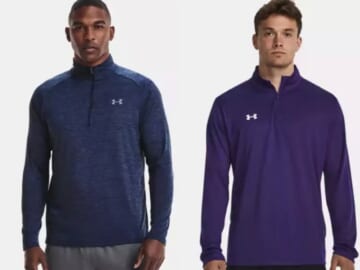 Under Armour Men’s Tech Zip Long Sleeved Pullovers only $16.19 shipped!