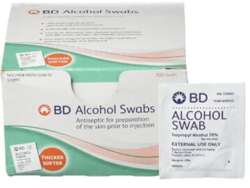 BD Alcohol Swabs, 100-Count as low as $1.59 After Coupon (Reg. $5) + Free Shipping – 2¢/Swab