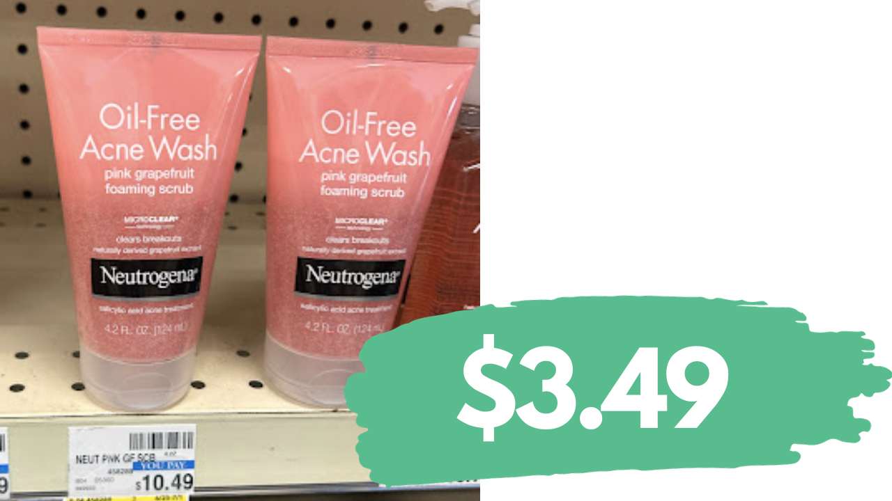 $3.49 Neutrogena Pink Grapefruit Acne Facial Cleanser (reg. $10.49)