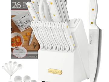 Upgrade your kitchen essentials with Stainless Steel 26-Piece Kitchen Knives for just $39.99 Shipped Free (Reg. $84.99) + Free Shipping