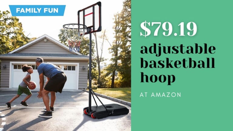 Kids Height Adjustable Basketball Hoop $79.19 (reg. $140)