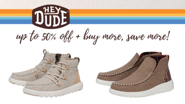 50% Off Hey Dude Boots + 20% Off 2 Pairs