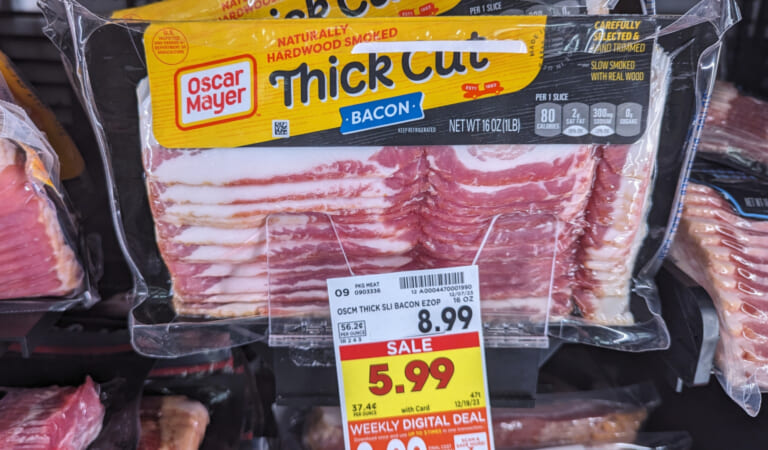 Oscar Mayer Bacon As Low As $3.99 At Kroger (Regular Price $8.99)