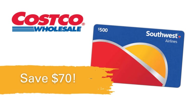 Southwest Airlines $500 E-Gift Card For Only $430 at Costco