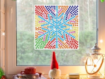Christmas Diamond Painting Craft Kit, 2-Pack $3.99 when you buy 2 (Reg. $10) – Includes Wreath and Snowflake Designs
