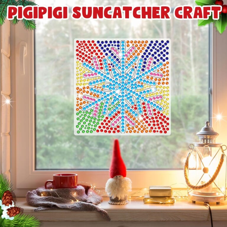 Christmas Diamond Painting Craft Kit, 2-Pack $3.99 when you buy 2 (Reg. $10) – Includes Wreath and Snowflake Designs