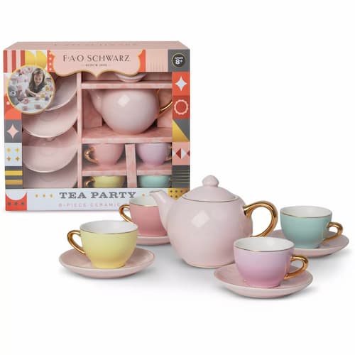 FAO Schwarz Hand-Glazed Ceramic Tea Party Set