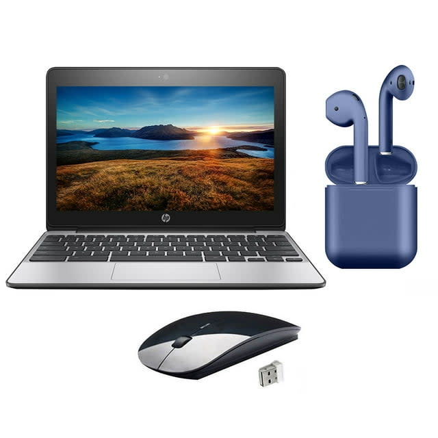 Refurb HP Chromebook Celeron Dual 11.6" Laptop w/ Wireless Mouse, Bluetooth Earphones for $89 + free shipping