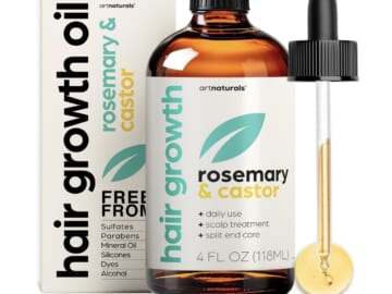 Artnaturals Organic Rosemary Castor Hair Oil & Scalp Strengthening Hair Growth Oil