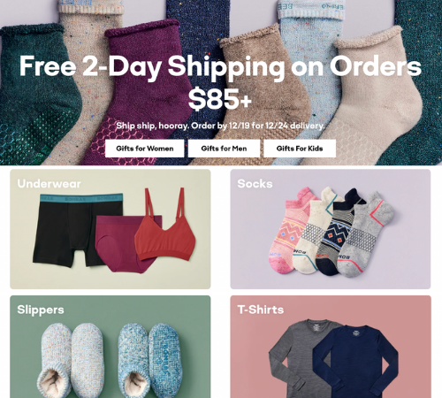 Bombas: Last Chance! Receive FREE 2-Day Shipping on All Orders $85+