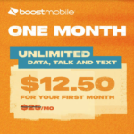 Boost Mobile First Month of Unlimited Data for $13 + free shipping