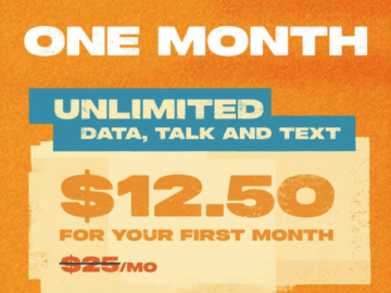 Boost Mobile First Month of Unlimited Data for $13 + free shipping