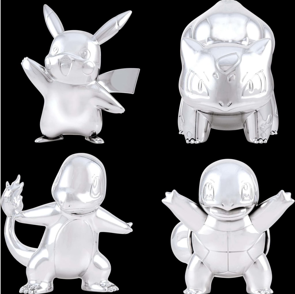 Pokemon 25th Anniversary Edition Silver Figurine 4-Pack for $5 + pickup