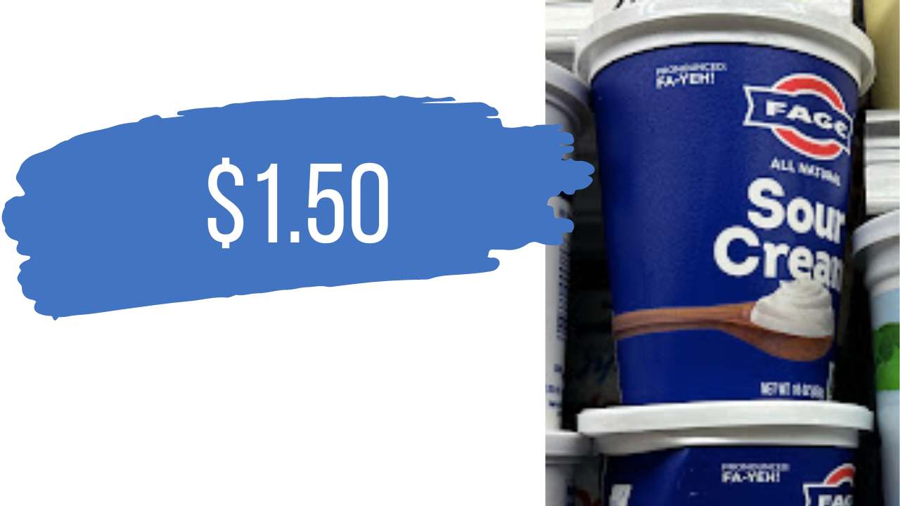 $1.50 Fage Sour Cream at Publix