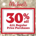 Michaels | 30% Off All Regular Priced Items | Today Only!