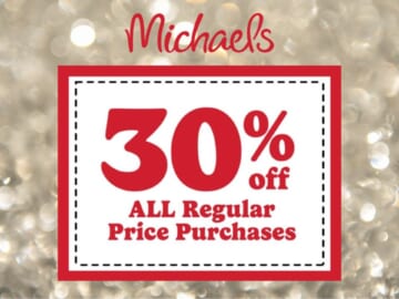 Michaels | 30% Off All Regular Priced Items | Today Only!