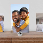 photo prints of family on a shelf