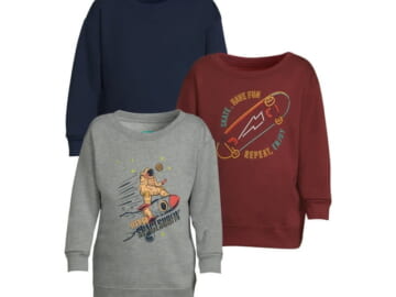 Garanimals Toddler Boys' Fleece Sweatshirt 3-Pack for $10 + free shipping w/ $35