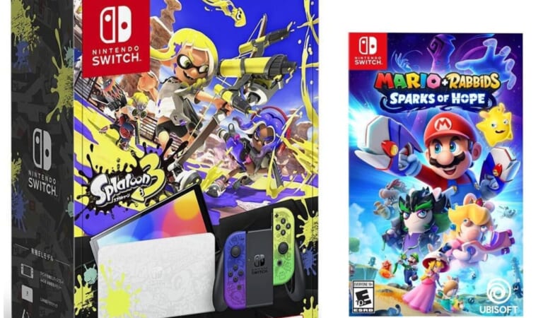 Nintendo OLED Splatoon 3 + Mario Rabbids Sparks of Hope Bundle for $320 + free shipping