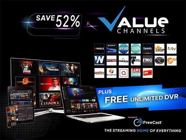FreeCast Value Channels 1-Year Subscription for $35