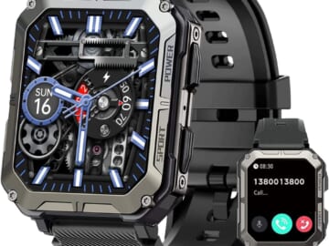Blackview Men's Rugged Military Smart Watch for Men for $24 + free shipping