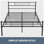 Upgrade your bedroom with Easyfashion Journee x-Design Metal Bed Platform Queen Bed, Black for just $75 Shipped Free (Reg. $106.99)