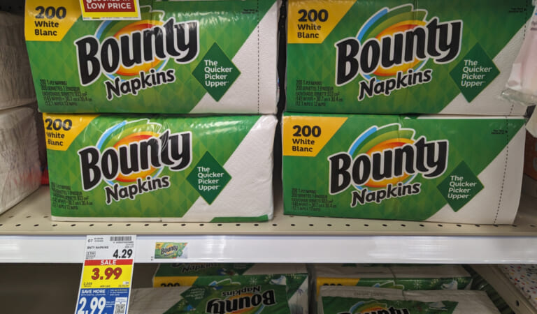 Bounty Napkins Just $2.99 At Kroger