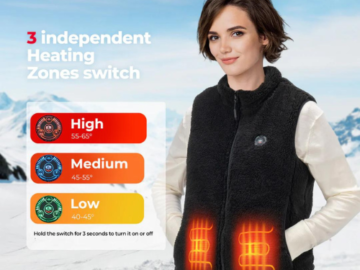 Embrace the colder seasons with this fashionable and functional Women’s Fleece Lightweight Heated Vest for just $35 Shipped Free (Reg. $69.99)