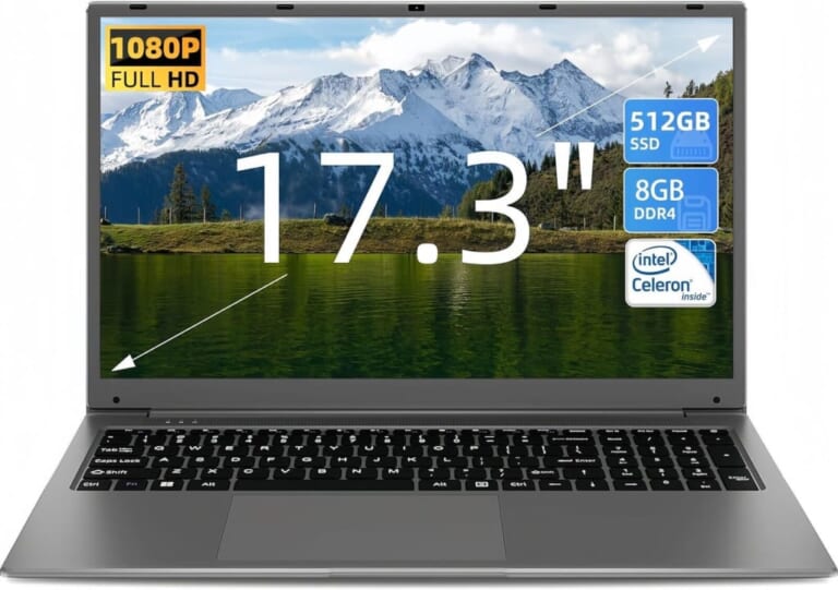 Intel Gemini Lake Refresh 17.3" Laptop w/ 512GB SSD for $231 + free shipping