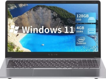 Intel Celeron N3350 15.6" Laptop w/ 128GB SSD for $127 + free shipping