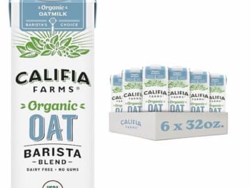 Califia Farms - Organic Oat Barista Blend, 32 oz (Pack of 6)