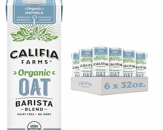 Califia Farms Organic Oat Barista Blend Milk, 32 oz (Pack of 6) only $20.96!