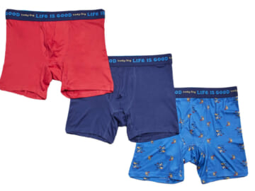 Life Is Good Men's Super Soft Boxer Briefs 3-Pack for $17 + free shipping