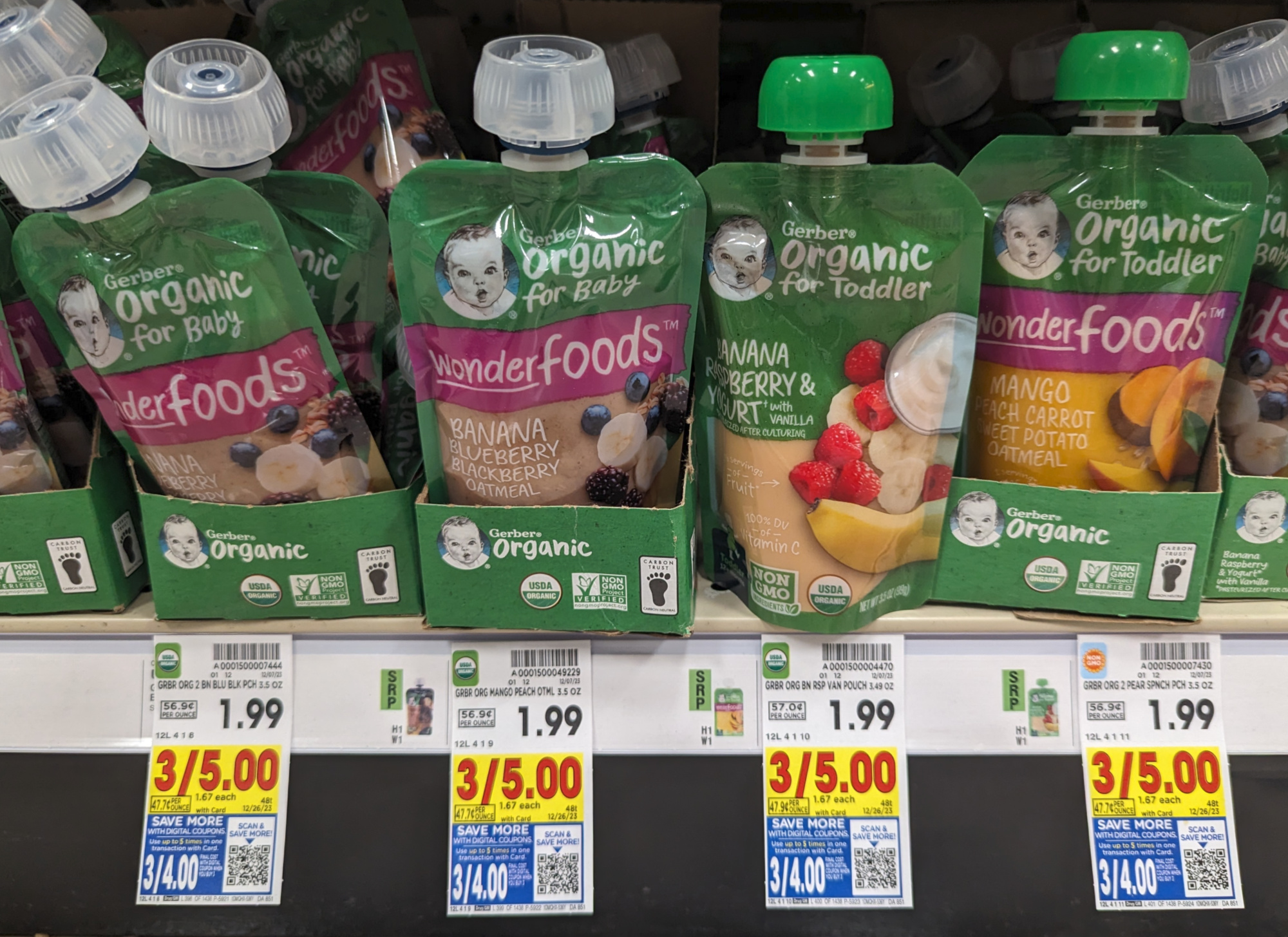 Pick Up Gerber Organic Baby Food Pouches As Low As $1.33 At Kroger