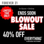 Save 40% Off Everything Forever 21 In-Store + Online!