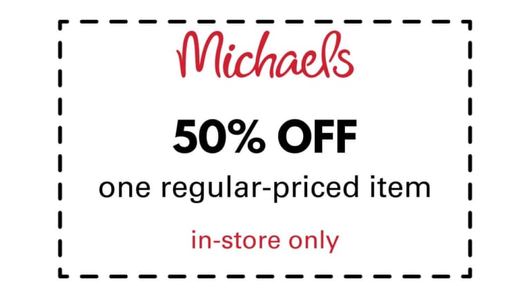 Michaels | 50% off Any Regular Priced Item In-Store Only