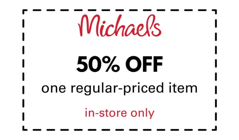 Michaels | 50% off Any Regular Priced Item In-Store Only