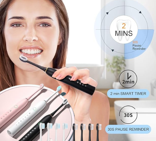 Give Your Family’s Teeth a Thorough Cleaning and Protection with 2-Pack Sonic Electric Toothbrush with 8 Brush Heads for Adults and Kids for only $19.99 After Code (Reg. $100) – $10/Toothbrush + Free Shipping