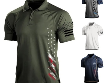 Men's Golf Polo Shirt for $5 + $7.92 shipping