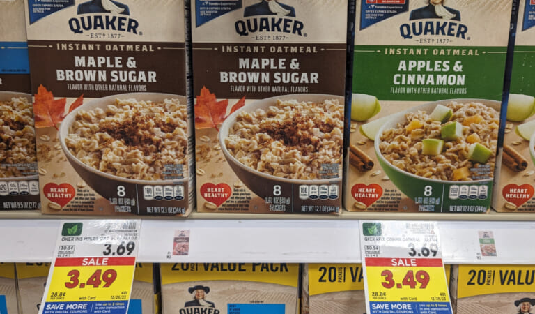Quaker Instant Oatmeal Just $2.49 At Kroger