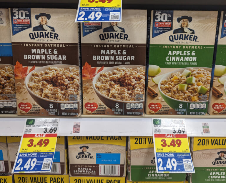 Quaker Instant Oatmeal Just $2.49 At Kroger