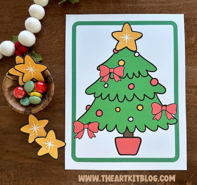 Free Printable Pin the Star on the Christmas Tree Game!