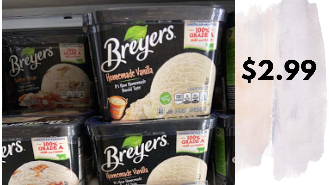 $2.99 Breyers Ice Cream with Kroger eCoupon